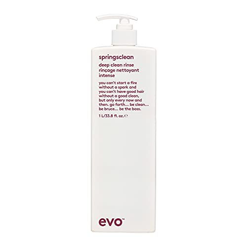 Evo springsclean deep cleaning rinse 1l I Tiefenreinigende Haarspülung für welliges und lockiges Haar I entfernt Ablagerung, Schmutz und überschüssiges Öl I vegan, ohne Sulfate