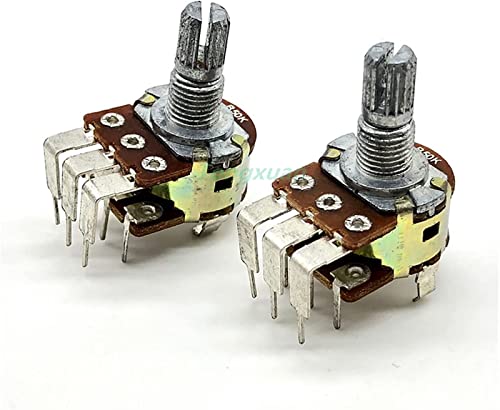 Elektromagnetische Schalter Power Switch Button 2pcs 148 16 Typ Dual Volume Potentiometer Switch B50K B10K Plum Axis 15MM D1010 Elektrische Anlagen (Color : B50k)
