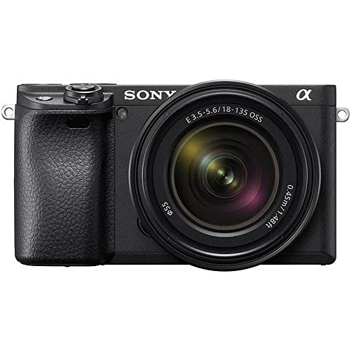 Sony Alpha 6400 E-Mount Systemkamera (24 Megapixel, 4K Video, 180° Klapp-Display, 0.02 Sek. Echtzeit-Autofokus mit 425 Kontrast AF-Punkten, XGA OLED Sucher, inklusive M-Kit 18-135 mm Objektiv) schwarz