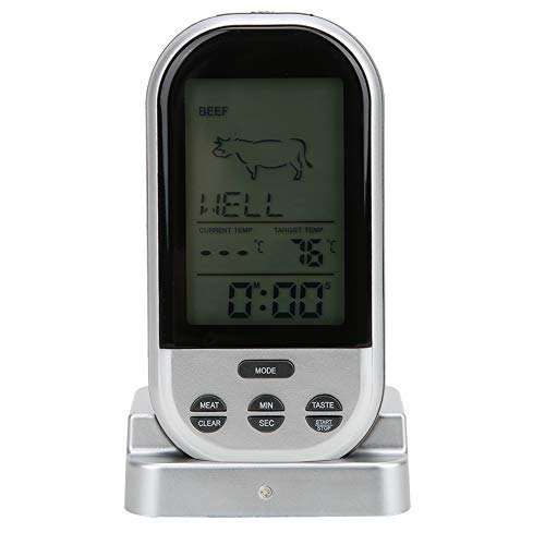 Nofaner Kabelloses BBQ-Thermometer, digitales Fleischthermometer, Lebensmittelthermometer mit Sonde zum Kochen von Fleisch, Küchenzubehör