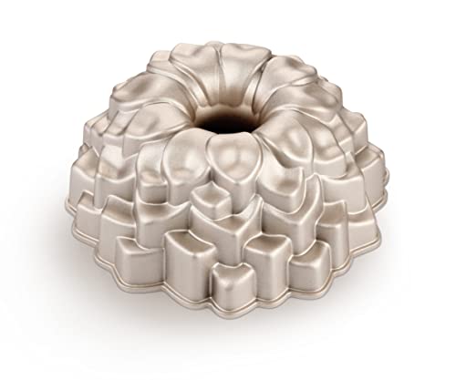 Tescoma 623149 Donut Backform Pfingstrose, Aluminiumguss, antihaftbeschichtet, Bundt Cake, Durchmesser 24 cm