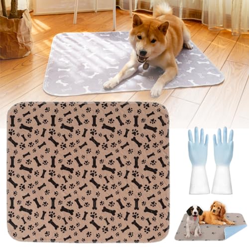 Qosigote Peepaws PIPI Pads, Peepaws – The Ultimate PIPI Pad for Dogs, Reusable Puppy Potty Training Pads, Super Absorbent and Washable Puppy Pads (L,C)