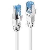 LINDY 47200 - Ethernet-, Patch- und Netzwerkkabel (RJ45-Anschlüsse), Cat.6A S/FTP PIMF - 500MHz unterstütztes Band - Ideal für Gigabit/LAN-Netzwerke, Router/Modem, Switch, Blau/Weiß - 20 Meter