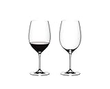 RIEDEL 6416/0 Vinum Cabernet Sauvignon/Merlot (Bordeaux), 2-teiliges Rotweinglas Set, Kristallglas