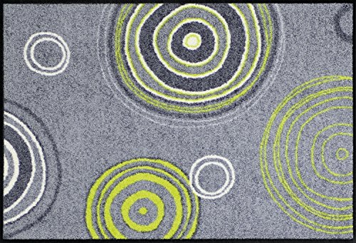 Erwin Müller Fußmatte, Schmutzfangmatte, Fußabtreter grau/grün Größe 75x120 cm - robust, langlebig, pflegeleicht (weitere Farben,Größen)