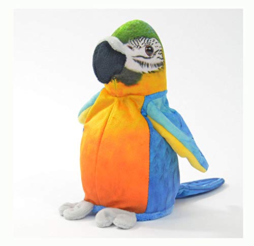 Kögler 75956 - Laber Papagei "Sunny", Labertier mit Aufnahme- und Wiedergabefunktion, plappert alles witzig nach und bewegt sich, ca. 21 cm groß, ideal als Geschenk für Jungen und Mädchen