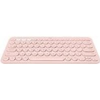Logitech Multi-Device K380 - Tastatur - kabellos - Bluetooth 3.0 - Deutsch - rosé