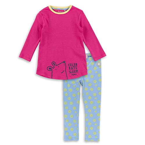 Sigikid Mädchen Mini Pyjama aus Bio-Baumwolle Pyjamaset, pink/blau, 98
