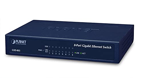 Action GSD-803 1000T 8P Planet Switch (10/100/1000Mbps, 8-Port)