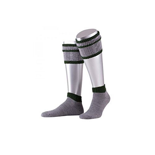 ALMBOCK Trachtenstutzen Herren - Wadl Strümpfe in der Farbe grau - Socken in den Größen 40-41, 42-43, 44-45, 46-47
