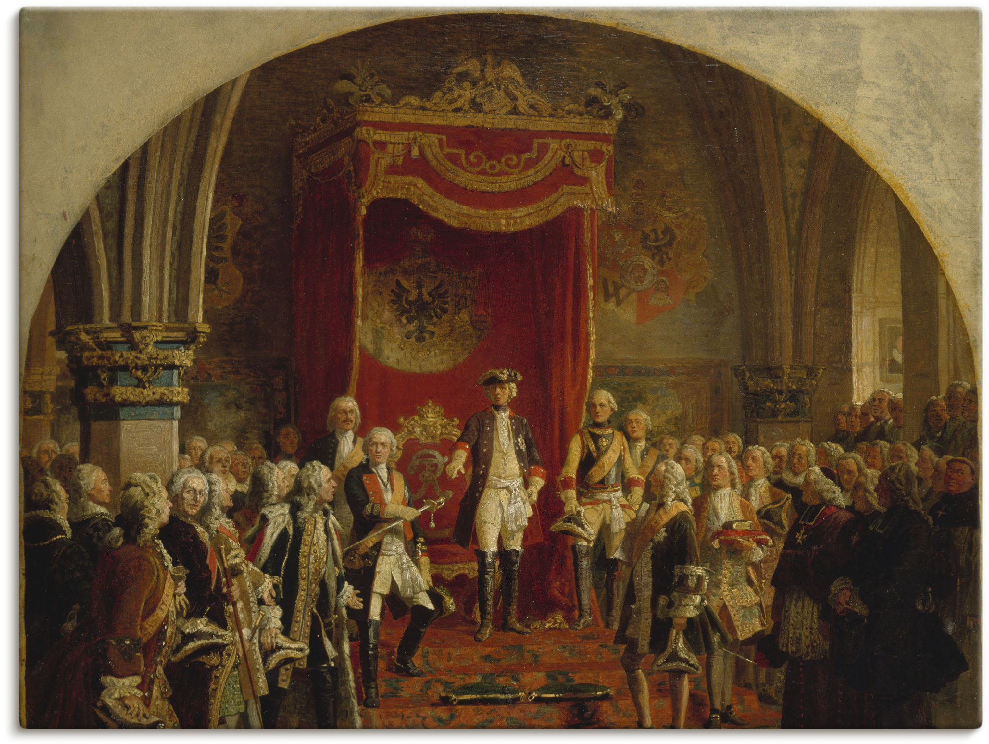 Artland Leinwandbild "Huldigung Friedrich dem Großen", Menschen, (1 St.)