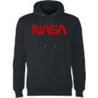 NASA Worm Rot Logotype Hoodie - Schwarz - S