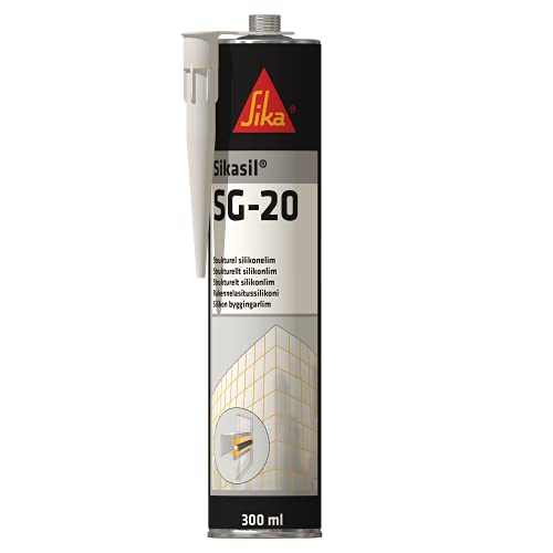 Sikasil SG-20 ist ein Silikonkleber für die strukturelle Verglasung, der Stärke mit großer Bruchdehnung, Schwarz, 300 ml kombiniert