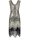 Ro Rox Gloria Great Gatsby Party 1920er Jahre Kleid - Champagner (L - 40)