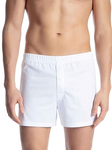 Calida Herren Cotton Code Boxershorts, Weiß (Weiss 001), Large (Herstellergröße:L)