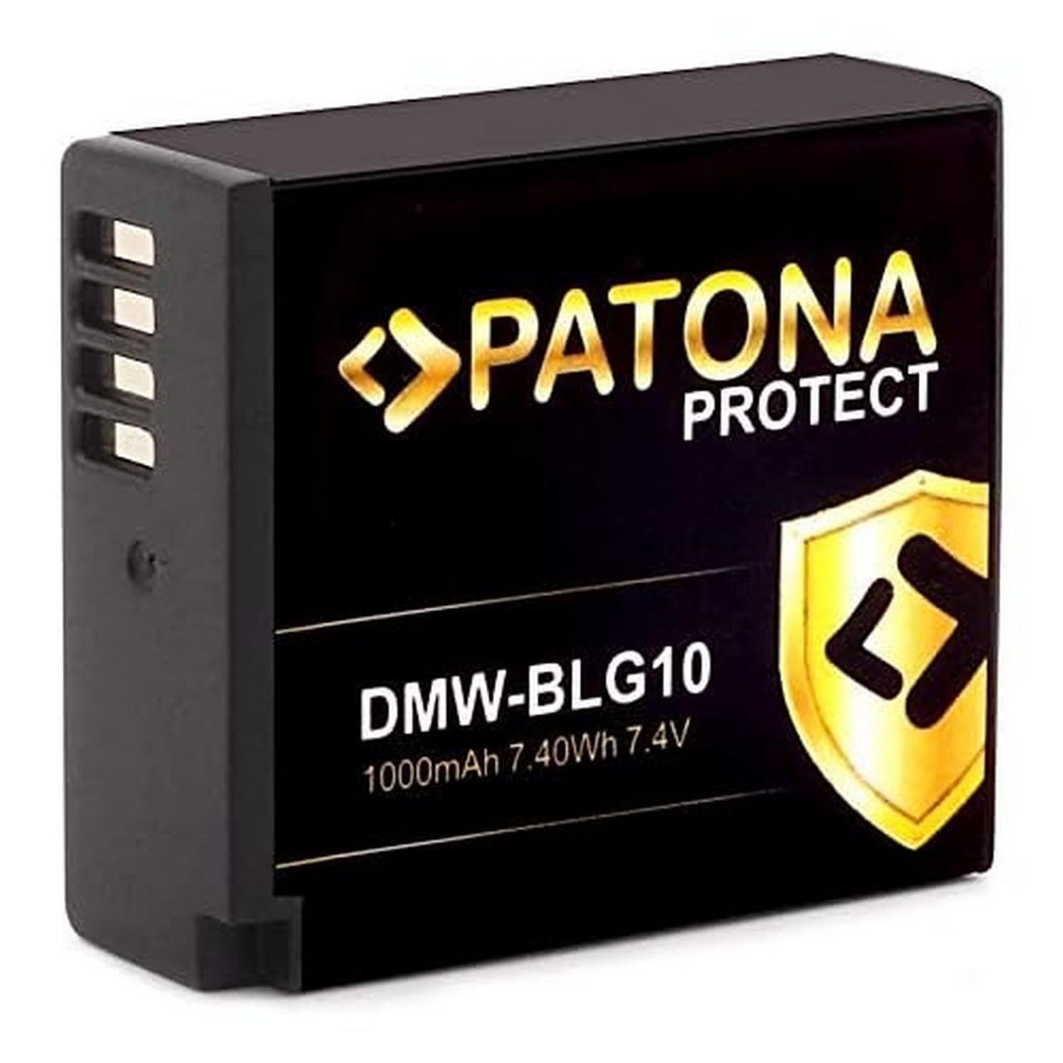 PATONA Protect DMW-BLG10 E Kamera Akku (1000mAh) mit NTC Sensor und V1 Gehäuse
