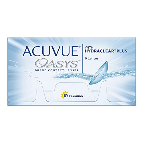 ACUVUE OASYS Kontaktlinsen - 2-Wochen-Linsen für Tag und Nacht mit -3.75 dpt und BC 8.4 - UV Schutz, Austrocknungsschutz & extrem hoher Tragekomfort - 6 Linsen