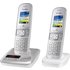 Panasonic KX-TGH722GG DECT Schnurloses Telefon analog Anrufbeantworter, Babyphone Silber