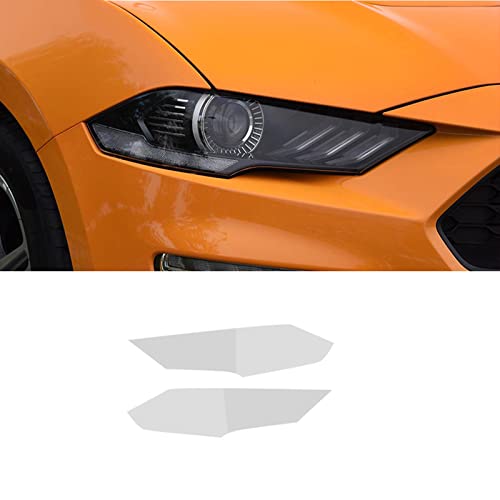 LAYGU Autoscheinwerfer-Schutzfolie Scheinwerfer transparenter schwarzer TPU-Aufkleber, für Ford Mustang 2015-heute Shelby GT500 Zubehör