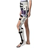 LIQEE Verstellbare Knieorthese Bein verstellbare Knöchelgelenkstütze,aufklappbare Rom-Kniebandage,für Acl/Bänder/Sportverletzungen,Bruch,Meniskusschutz,linkes und rechtes Bein,für Männer und Fraue