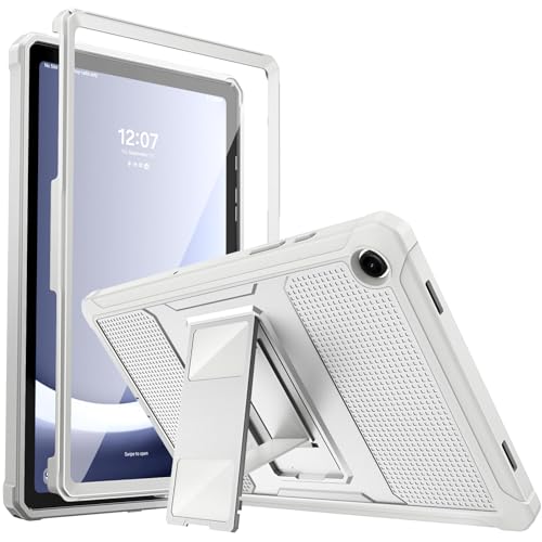 MoKo Hülle Kompatbel mit Samsung Galaxy Tab A9 Plus 11 Zoll 2023 (SM-X210/X216/X218), Robuste Rundumschutz Cover Schutzhülle mit Displayschutz Klappbarer Ständer Case, Hell Grau
