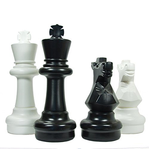 Übergames Giga Schach Figuren aus hochwertigem, wetterbeständigem, UV-beständigem Kunststoff