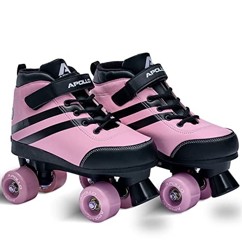 Apollo Disco Roller Soft Boots | Größenverstellbare Kinder Rollschuhe | Bequeme Rollerskates Damen | Rollschuhe Damen & Mädchen in Größen  31-42 | Trendige Roller-Skates für Kids und Erwachsene