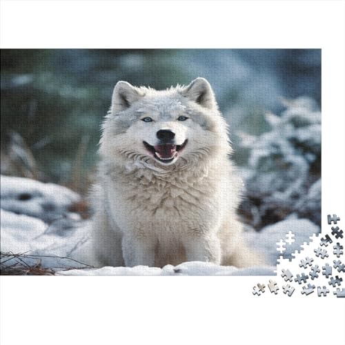 Domineering Arctic Wolf 500 Teile Gifts Home Decor Puzzle Erwachsene Family Challenging Games Home Decor Educational Game Geburtstag Entspannung Und Intelligenz 500pcs (52x38cm