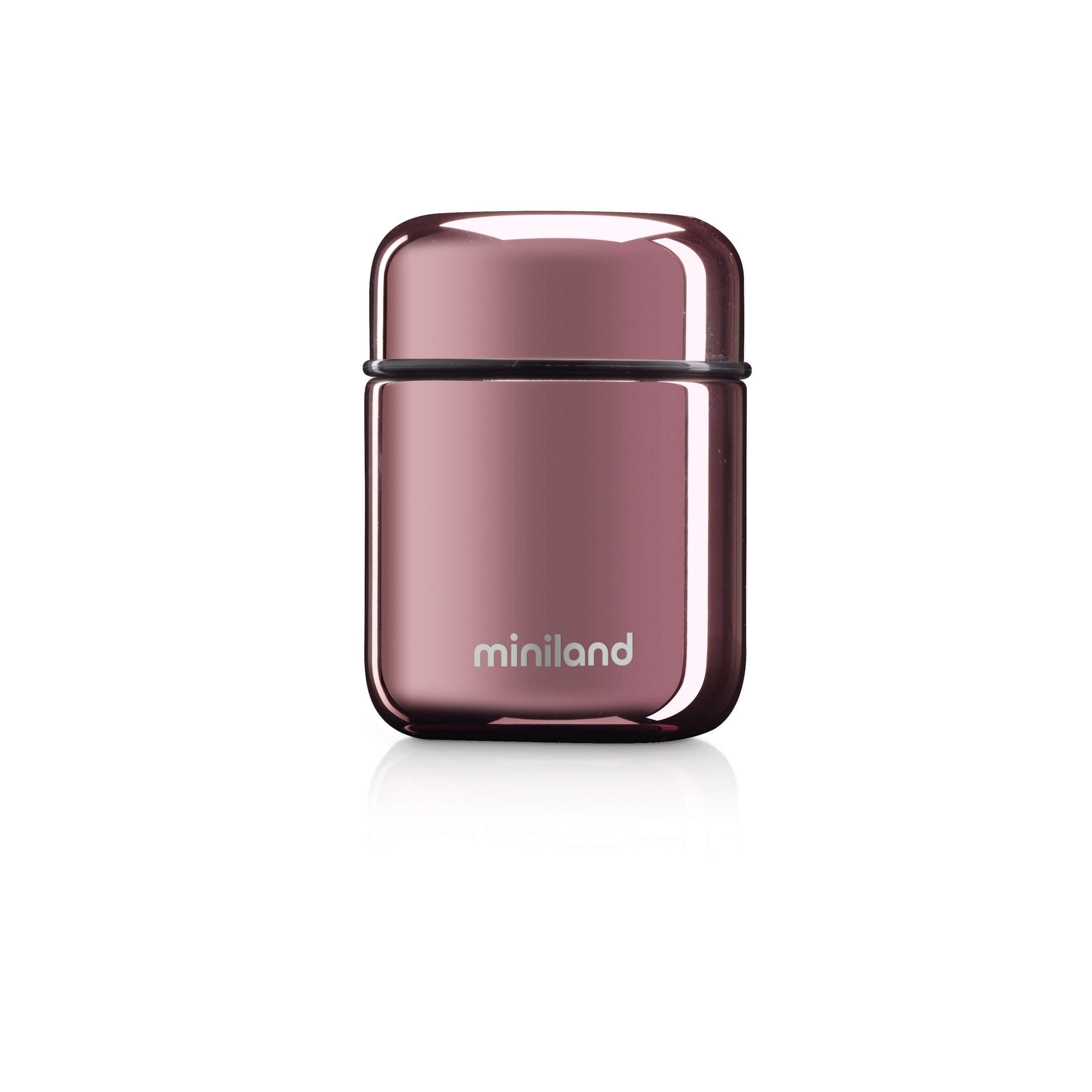 Miniland FOOD THERMOS MINI DELUXE ROSE, Isolierbehälter für Babynahrung, 280ml