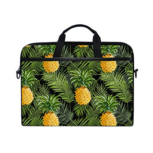 LUNLUMO Tropische Ananas und Pflaumenblätter, 38,1 cm (15 Zoll) Laptop- und Tablet-Tasche, strapazierfähige Tablet-Hülle für Business/Uni/Damen/Herren