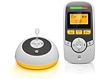 Motorola Baby MBP161TIMER - Digitales Audio Babyphone mit Display und Baby Care Timer - Weiß