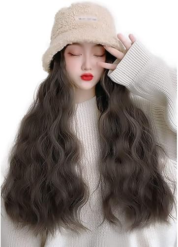 XXZY Damen-Echthaar-Perücken, langes Haar, große Welle, lockig, natürliche synthetische Perücken, geeignet für den täglichen Party-Anzieh-Perücken