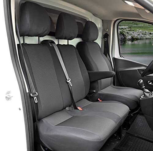 Sitzbezüge passgenau Schonbezüge Roco geeinget für Nissan NV300 ab 2016 Erste Reihe 3-Sitzer + Gummimatten V4