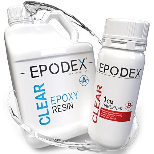 EPODEX® 2K Epoxidharz | Epoxy in Gießhöhe 0-1cm | Kunst, Handwerk und Epoxidharz Zubehör | Gießharz | Kunstharz | Resin | Glasklar oder in 40 Epoxidharz Farbe |Epoxidharz set Mengenrabatt