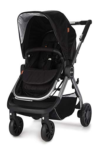 Diono Quantum 2-in-1 Combination Pushchair Travel System with Seat Tray and Car Seat Adaptor, Black