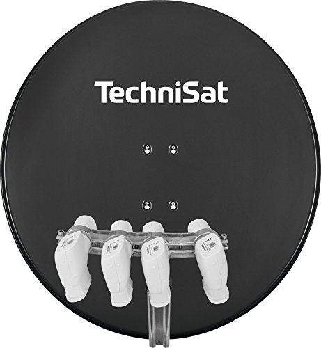 TechniSat 6785/1544 SKYTENNE/Sat-Spiegel mit vier leistungsstarken Quattro-LNBs, weiß