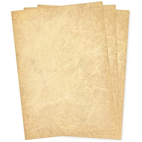 Travertin Briefpapier 250 Blatt Marmor-Papier DIN A4 beidseitig Natur-Stein Optik nachhaltig