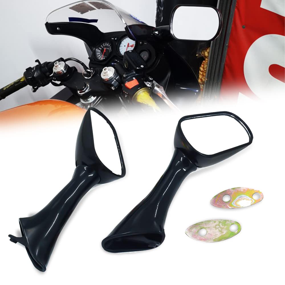 An Xin Motorrad Schwarz Rückspiegel Rückspiegel Rückspiegel für CBR 600 F2/F3 CBR 1000F VFR 750F VFR 800 FI