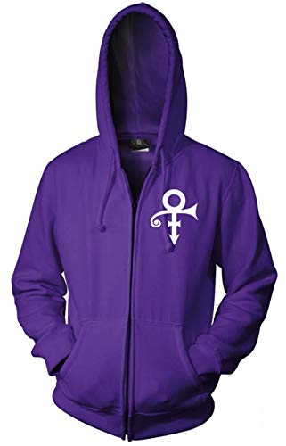 Prince Unisex-Erwachsene Purple Zip Hoodie Kapuzenpullover, violett, Medium