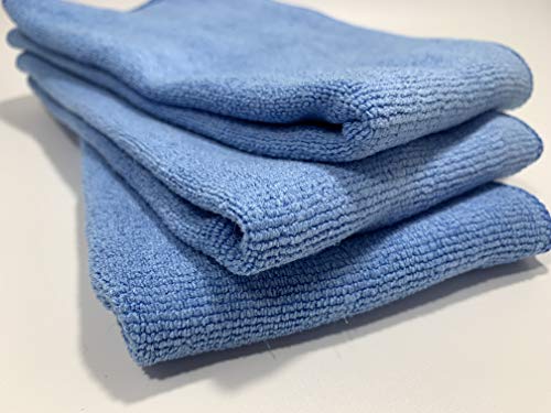 Jemako Profituch Plus S 35x40 cm blau 3er Set Premium Qualität Mikrofasertuch Reinigungstuch Haushalts-Universaltuch