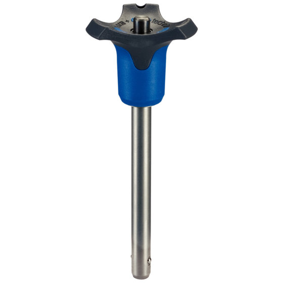 HALDER - Kugelsperrbolzen, selbstsichernd, mit Kombigriff | d1=10 mm / l1=45 mm / blau | 22370.0469