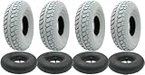 330x100 Grau Mobilitätshilfe Reifen und Schlauch, Pneumatische Reifen, 400-5 - Set von 4