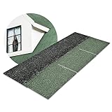 Dachschindeln RECHTECK 3 m² mit Glasvlieseinlage Bitumenschindeln Schindeln Dacheindeckung Gartenhaus Rechteckschindeln (Grün)