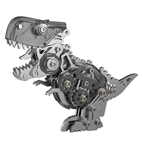 GOUX 3D Metall Puzzle Modellbausatz, Metall 3D Modell 3D Puzzle Erwachsene, 160 Teile Metall Modell Bausatz DIY Kunsthandwerk für Erwachsene Kinder - Dinosaurier Metall 3D Modellbausatz