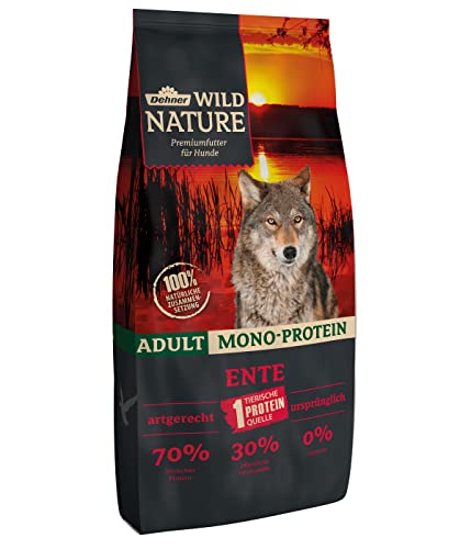 Dehner Wild Nature Hundetrockenfutter Adult, Mono-Protein, Ente, 12 kg
