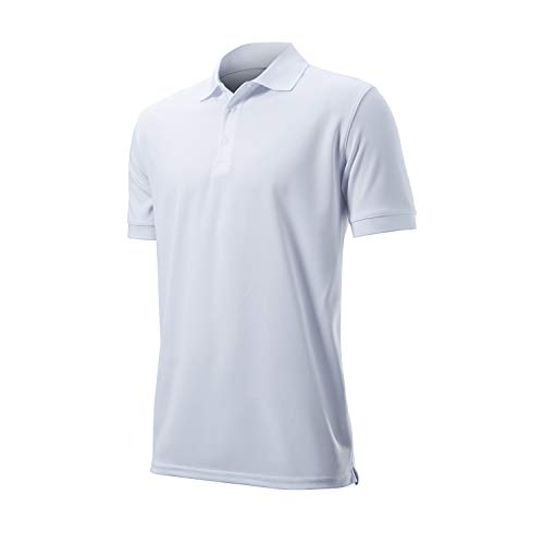 WILSON Herren Authentic Polo T-Shirt, Weiß, S