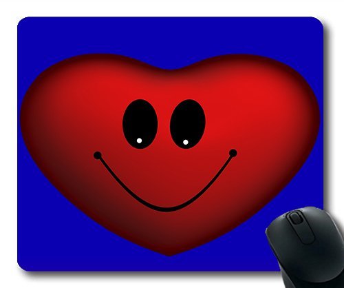(Precision Lock Edge Mouse Pad) Heart Love Smile Smilie Valentine's Day Gaming Mouse Pad Mouse Mat for Mac or Computer