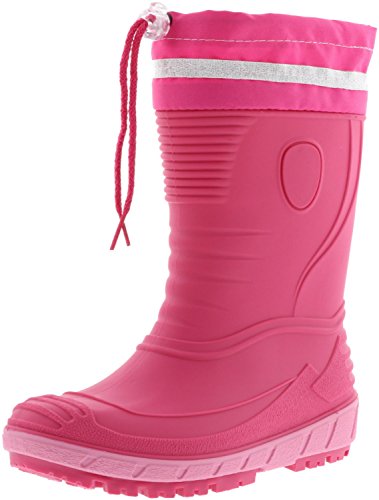 G&G Kinder Mädchen Gummistiefel Regenschuhe Nitrilgummi pink/rosa, Farbe:Pink, Größe:30