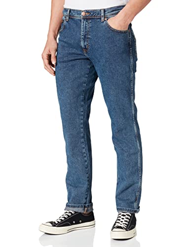 Wrangler Herren Texas Slim Jeans, Stonewash, 34W / 40L