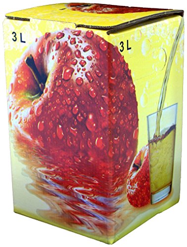 25Stück 3 Liter Bag in Box Karton in Apfel